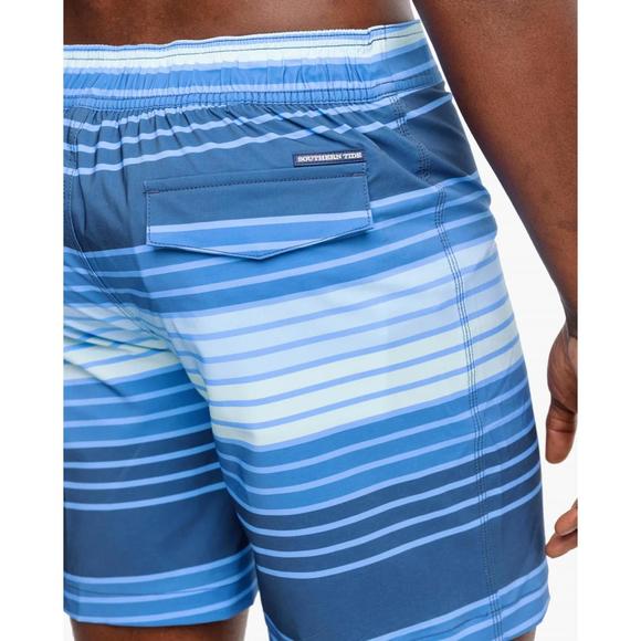 NEW SOUTHERN TIDE aged wateree stripe water short in aged denim - Picture 3 of 3